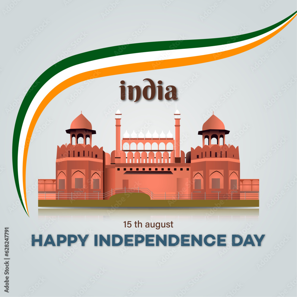 75year Happy independence day India Vector Template Design Illustration design social media post. vector illustration of. 15th August. india Happy Independence Day. Indian independence day background
