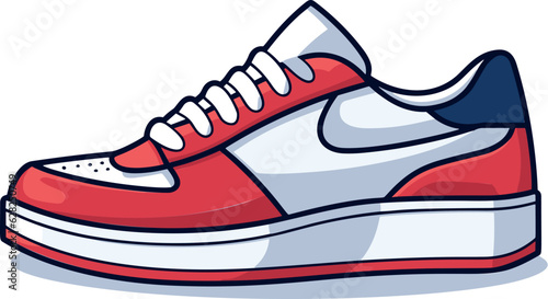 running shoes icon. Training, sneaker isolated on white background. flat design illustration.