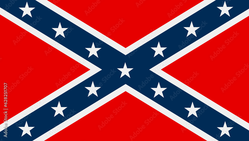 Confederate flag - vector illustration Confederate flag - vector illustration