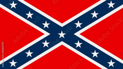 Confederate flag - vector illustration