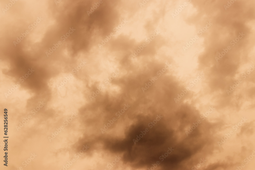 A large storm formed, powdered dust and sand on the ground were blown into the clouds, causing the orange glow to look horrible. extreme weather events.