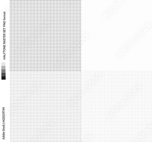 Transparent PNG template from raster dots for design