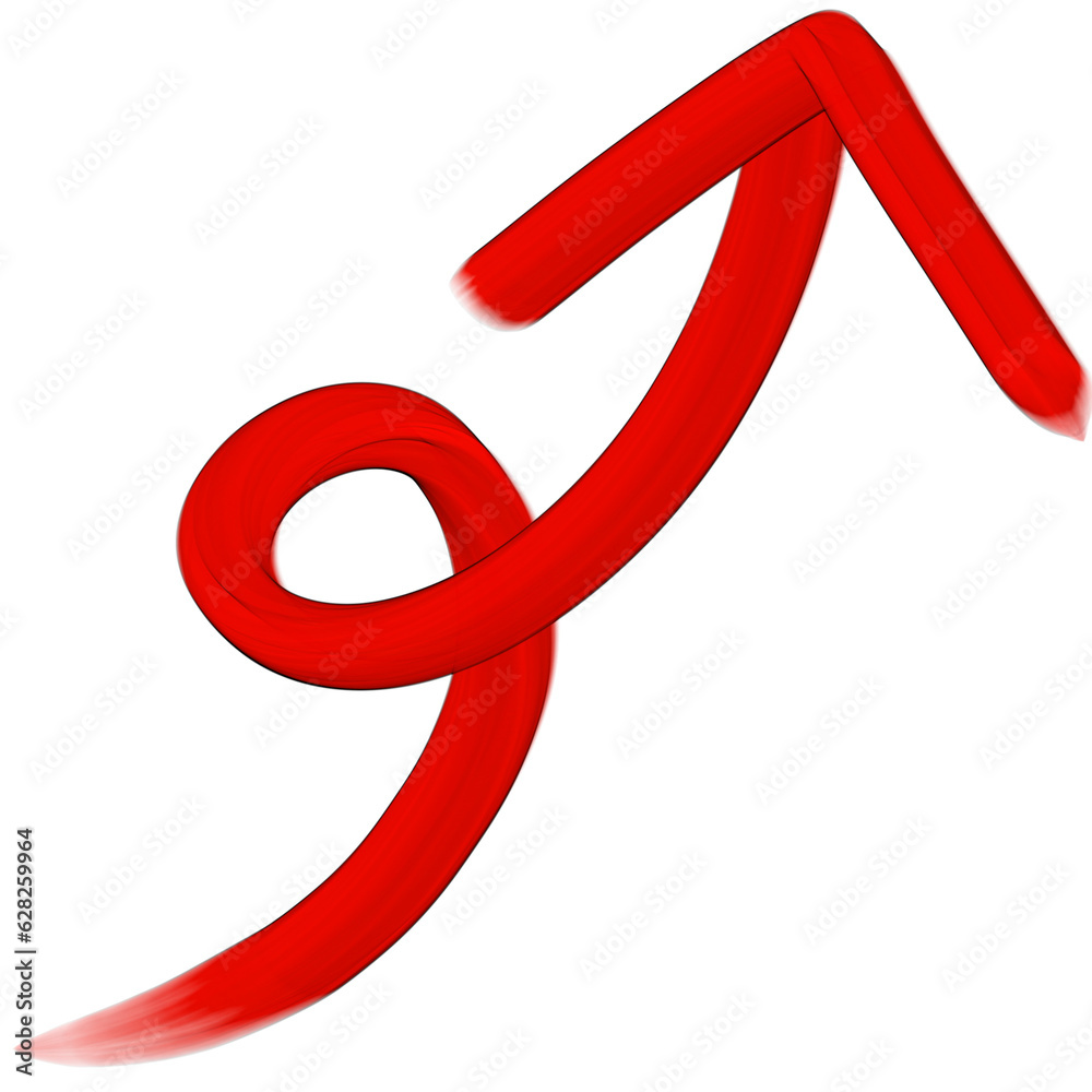 Red arrow icon for website design, logo, app, work. The red arrow indicated the direction symbol. curved arrow sign. 3D style. Red arrow icon for website design, logo, app, work. The red arrow indicated the direction symbol. curved arrow sign. 3D style.