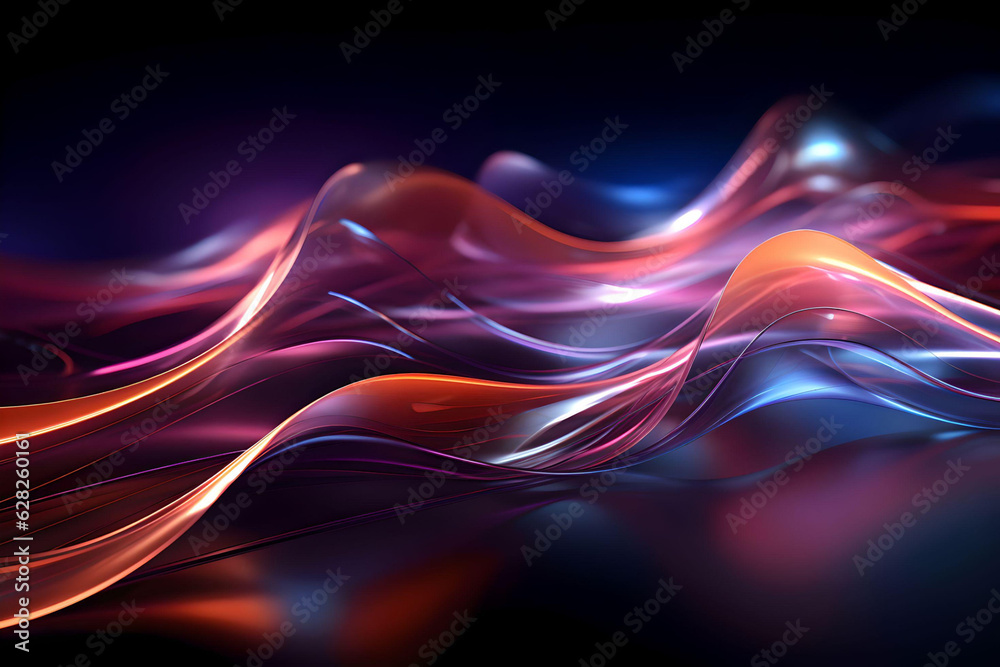 Fototapeta premium Wave abstract background, Abstract wave, Colorful abstract wave, Modern digital abstract 3D