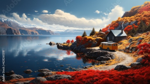 house on the fjord © Aliaksei