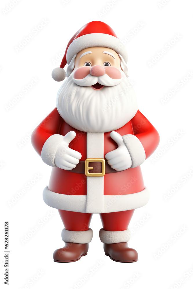 Santa claus character isolated on transparent background. Generative ai. Santa claus character isolated on transparent background. Generative ai.