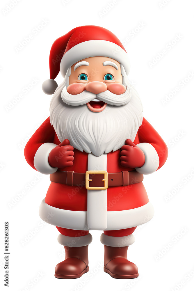 Santa claus character isolated on transparent background. Generative ai. Santa claus character isolated on transparent background. Generative ai.