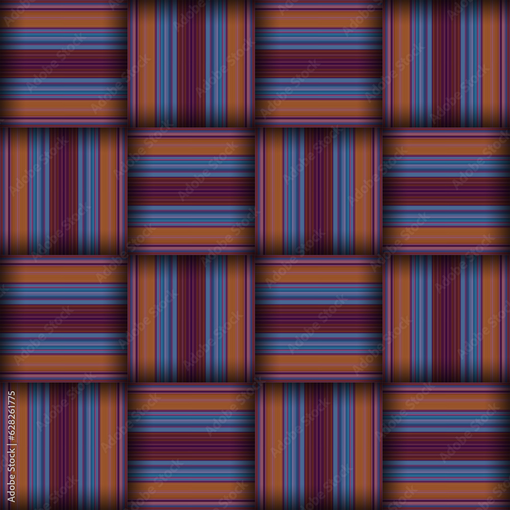 Abstract seamless woven pattern texture. Square seamless pattern. Stripes Lines and squares.