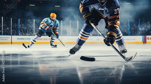 ice hockey player skating on stadium © neirfy