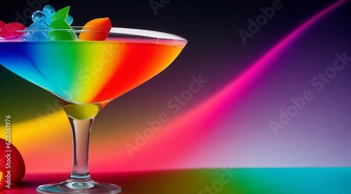 colorful cocktail glasses, colorful cocktails on a colored abstract background, cocktail in the glass