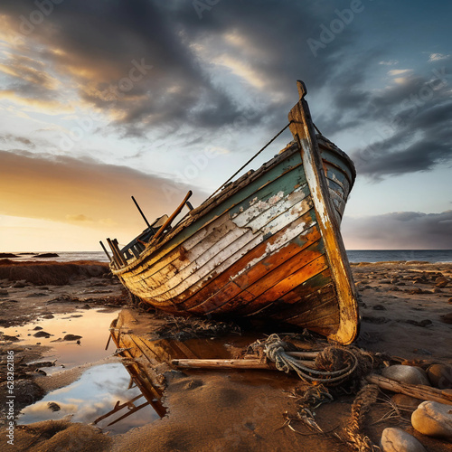 Shipwreck on the beach