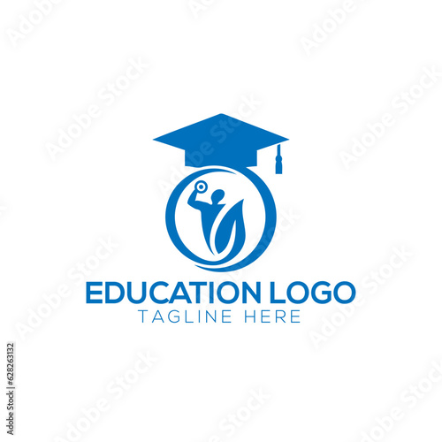 Education Logo online class concept, computer, humaneducation logo , university logo vector 