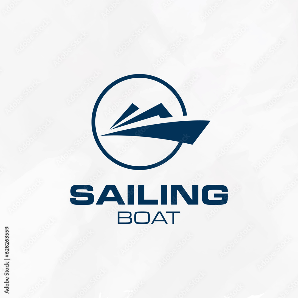 Abstract ship sail boat Logo template for your business