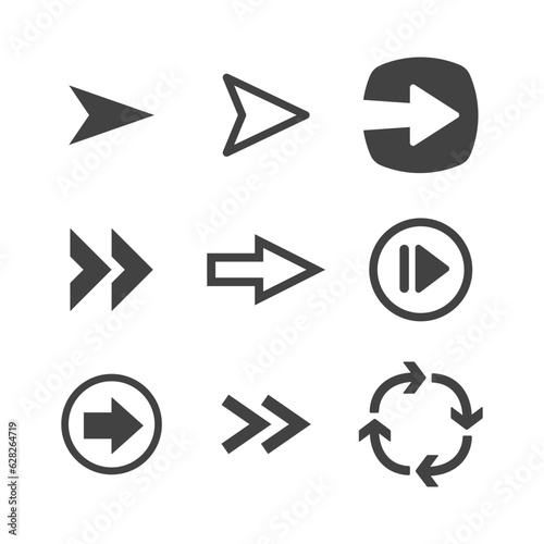 Free Download Arrow icon set. Collection of different arrows. Black vector pictogram. - GFXLoad