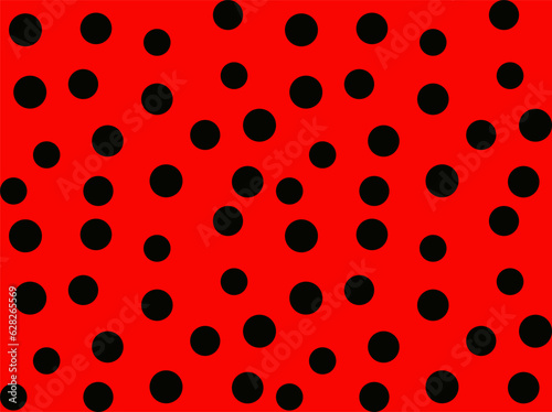 Seamless wallpaper ladybug. Vector continuous