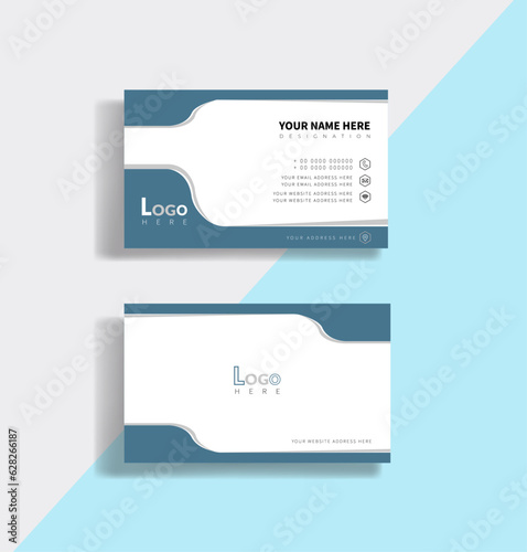 Creative and simple business card design with modern shapes 