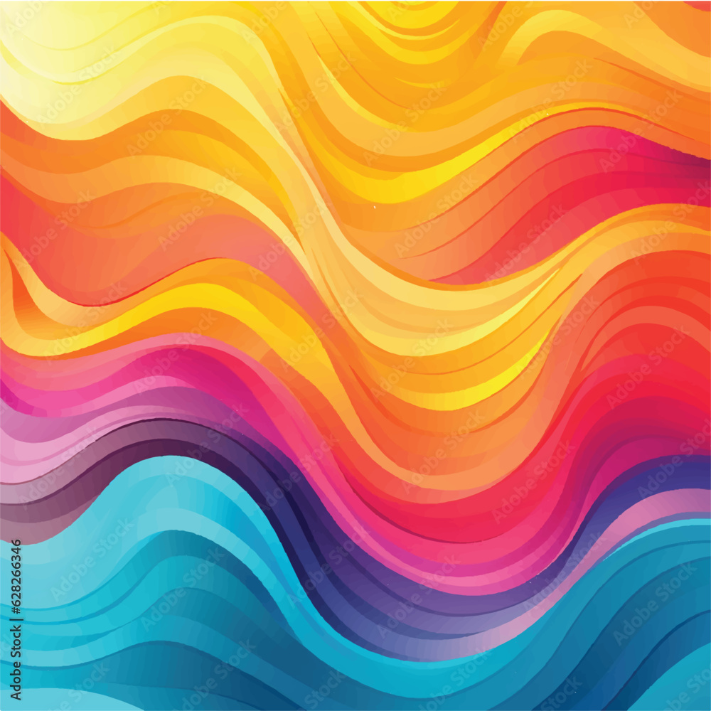 Multi layers color texture 3D papercut layers in gradient vector banner ...