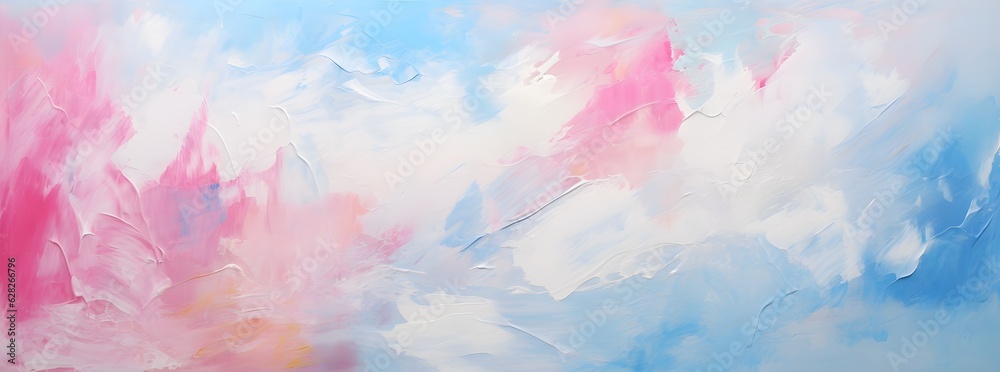 Abstract watercolor painted background, Blue and pink colors ai generated