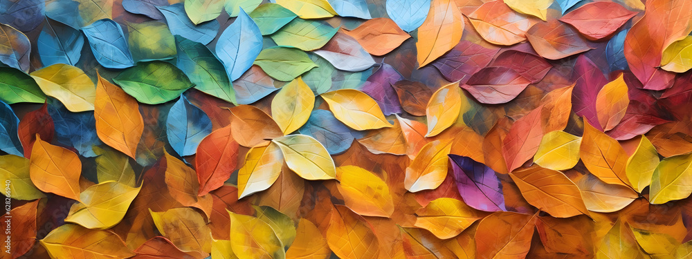 Autumnal Leaves Abstract Art Texture