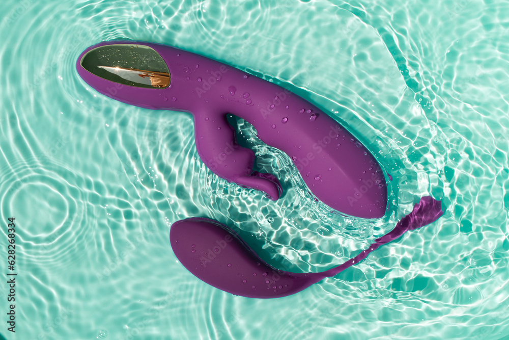 The concept of washing and caring for sex toys The concept of washing and caring for sex toys