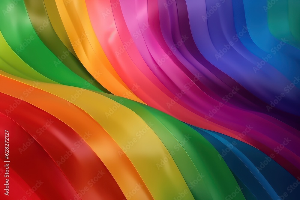 Colorful rainbow stripes background wallpaper. - obrazy, fototapety, plakaty 