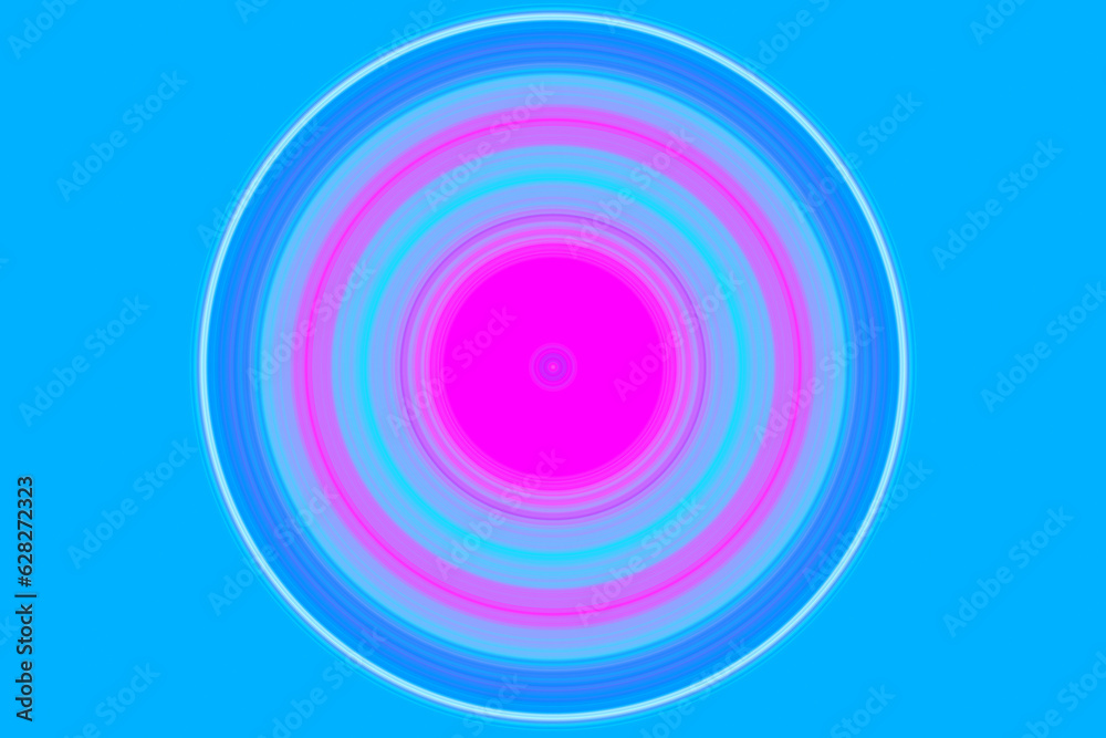 Blauer Hintergrund mit farbigen Ringen; konzentrische Kreise mit rotierendem Eindruck um den Mittelpunkt Blauer Hintergrund mit farbigen Ringen; konzentrische Kreise mit rotierendem Eindruck um den Mittelpunkt