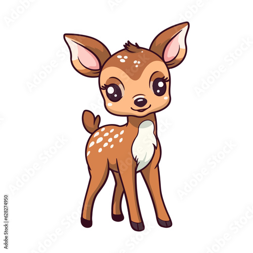 baby deer, mouse deer cute cartoon vector