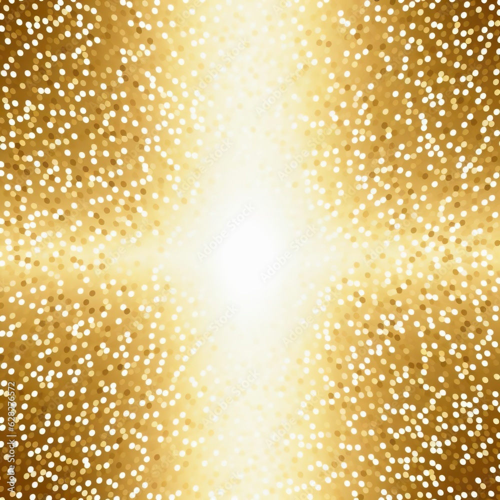 Golden shiny halftone effect pattern. Gold glitter