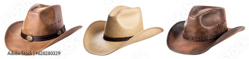Fotografija Set of cowboy hats, cut out