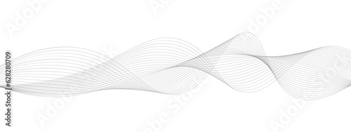 abstract black and white vector wave background. 