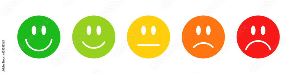 Smiley rating icon set Smiley rating icon set