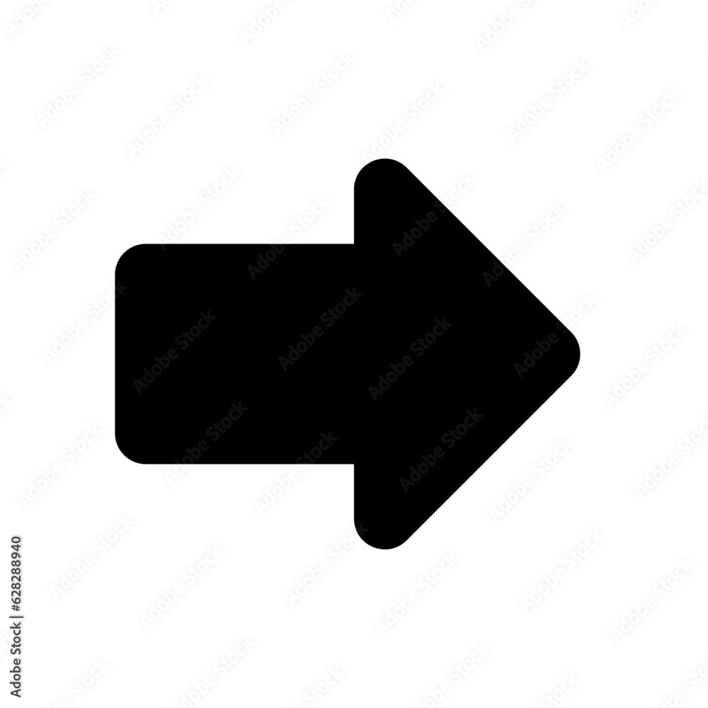 Arrow icon. Simple vector arrow illustration. Black icon. Arrow icon. Simple vector arrow illustration. Black icon.