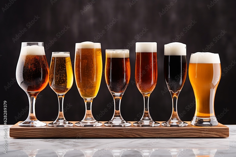 Set with different beer. Conceptual of the Oktoberfest Set with different beer. Conceptual of the Oktoberfest