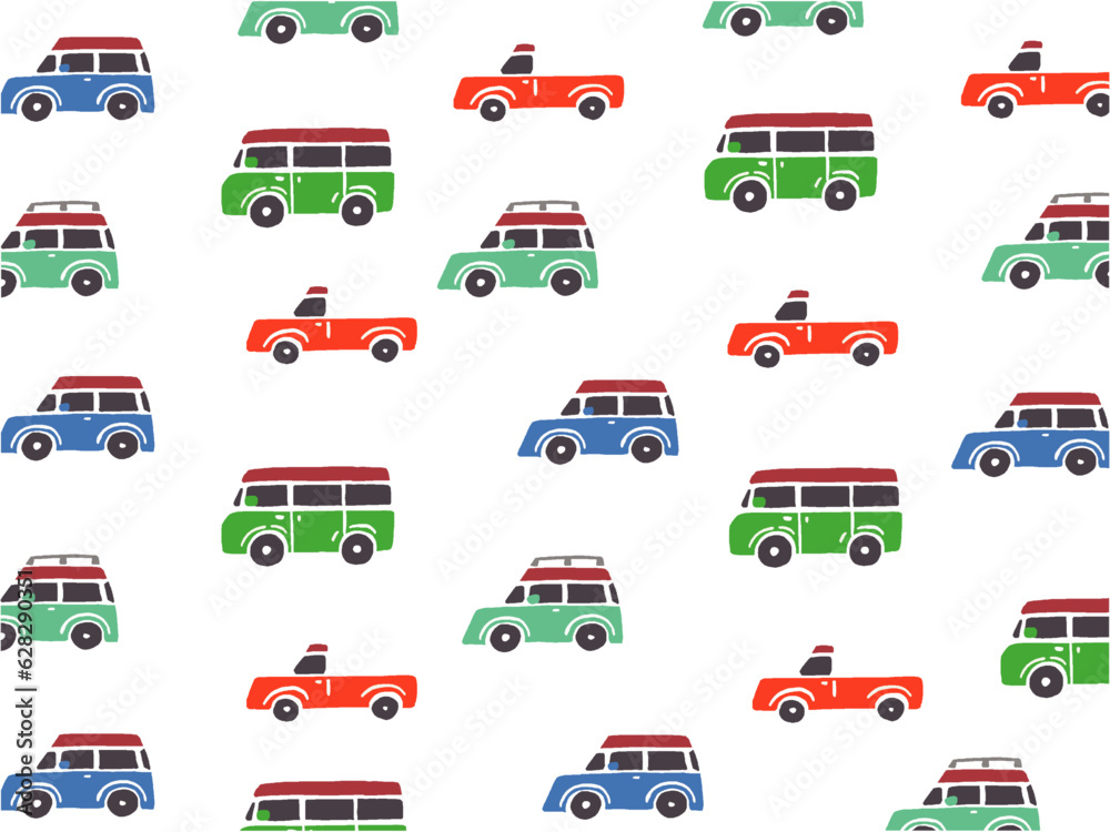 Naklejka premium 壁紙、パターン、テクスチャ、コレクション、ベクター、背景、挿絵、車、ワゴン、自動車、乗り物、交通、イラスト、車両、乗用車、運転、ドライブ、白バック、かわいい、アイコン、バン、タイヤ、仕事、社用車、運転免許、セット、手描き、漫画、ポップ、チラシ、広告、販促、文字、セール、手書き、宣伝、ラベル、バーゲン、シール、複数、デザイン、シンプル、単色、線画、ヘタウマ、搬送、運輸、柄、四輪車、トラベル