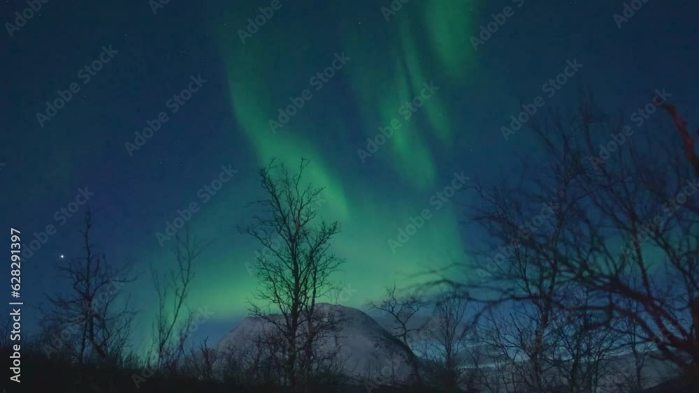 Real time Aurora Borealis, Northern lights.
