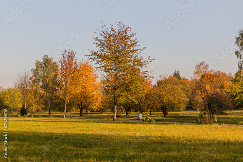 View of a park in Milovice  Czech Republic