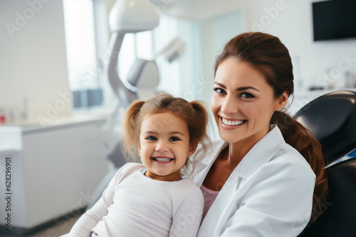Children's dentistry for healthy teeth and beautiful smile made with AI generative technology
