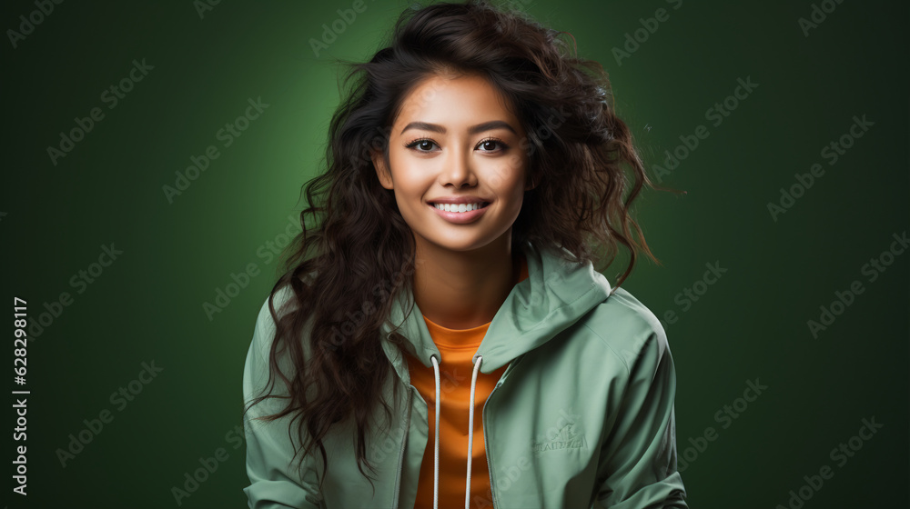 Young woman runner on pastel background fitness advertisement women's running clothes healthy lifestyle Young woman runner on pastel background fitness advertisement women's running clothes healthy lifestyle