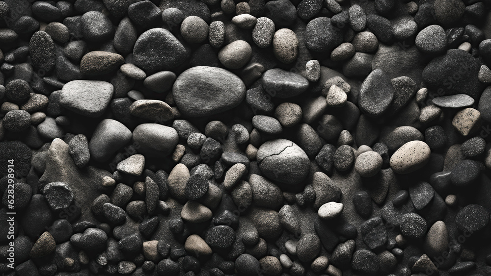 black and white background of gravel | AI Generated black and white background of gravel | AI Generated