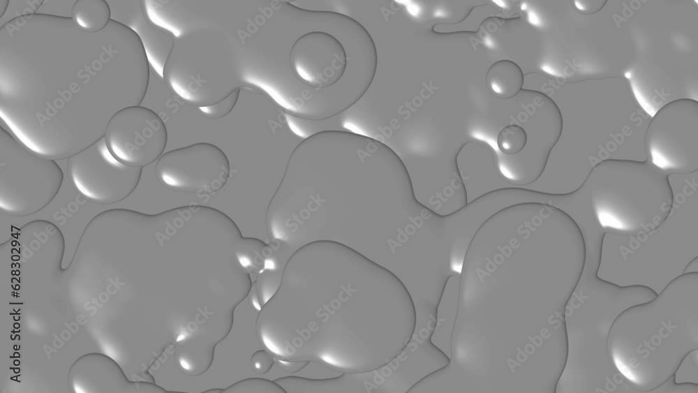 Oozing Liquid Metal Blobs Loop Background Vertical Video