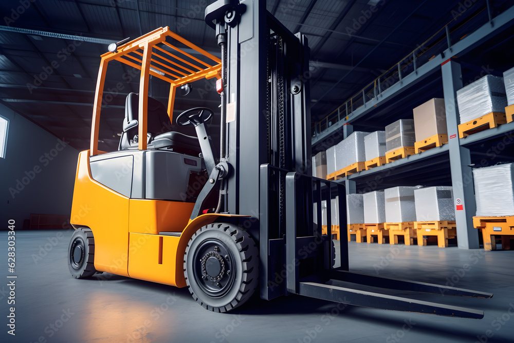 forklift loader pallet stacker truck equipment at warehouse forklift loader pallet stacker truck equipment at warehouse