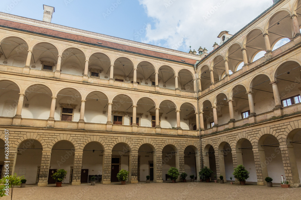 Courtyard of Litomysl renaissance palace, Czech Republic