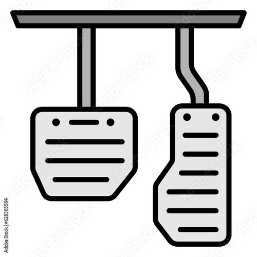 Illustration of Car Pedal Filled Icon
