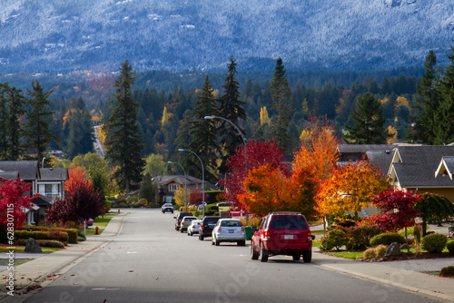 Beautiful Nanaimo city street neighbourhood