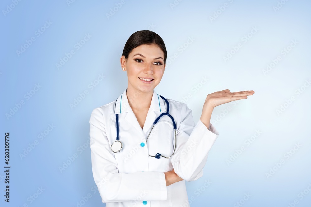 Young happy female doctor posing Young happy female doctor posing