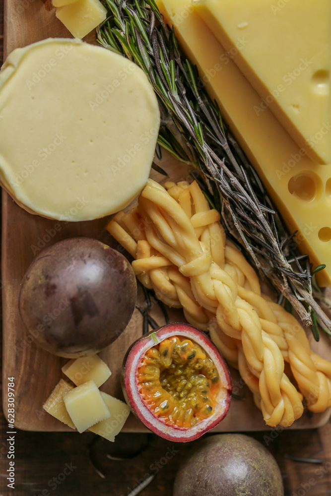 Mazdar cheese triangles, gouda cheese cubes,chechil smoked.Cheese