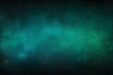 Turquoise blue green glowing color gradient on black grainy background, noise texture effect, large banner copy space | Generative AI