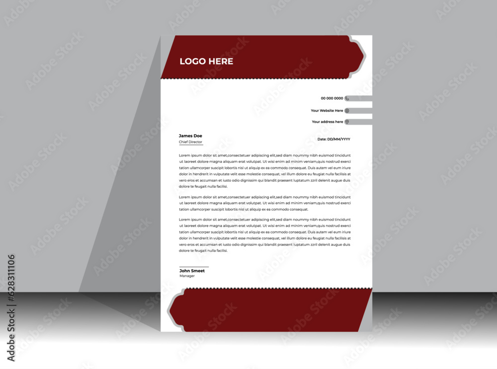 Modern Creative & Clean business style letterhead bundle of your corporate project design.