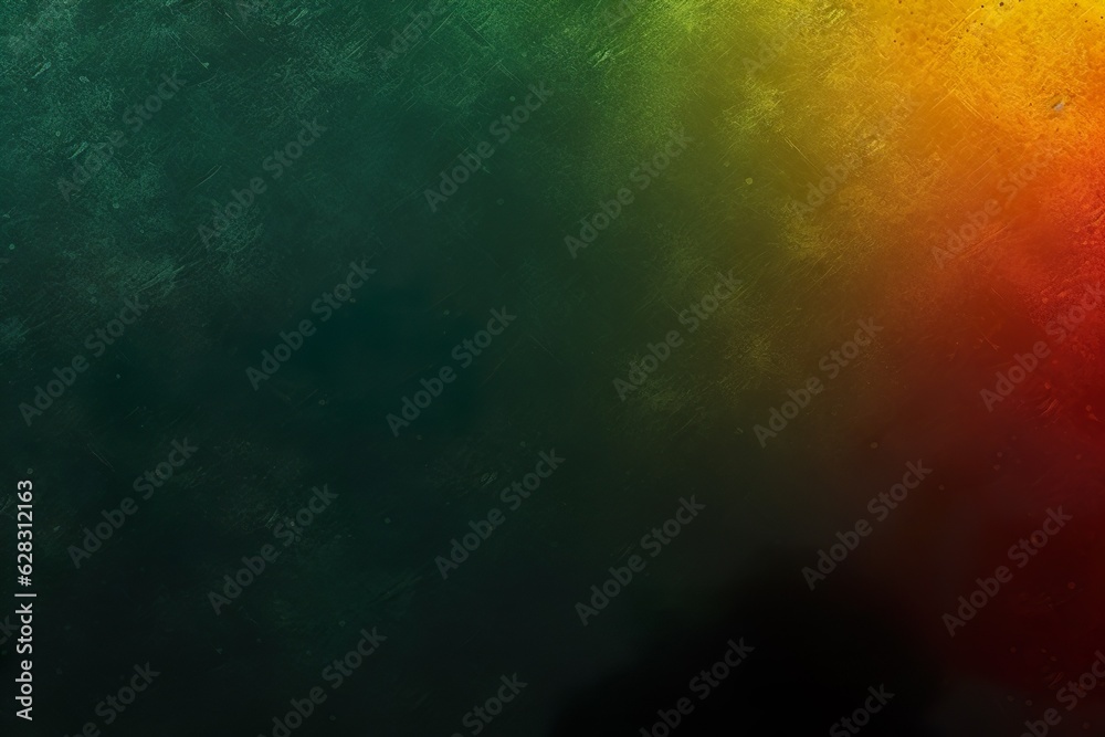 Abstract color gradient on dark grainy background, green yellow red noise texture header poster banner design, copy space | Generative AI