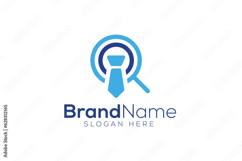 Trendy and Professional job searching logo design vector template